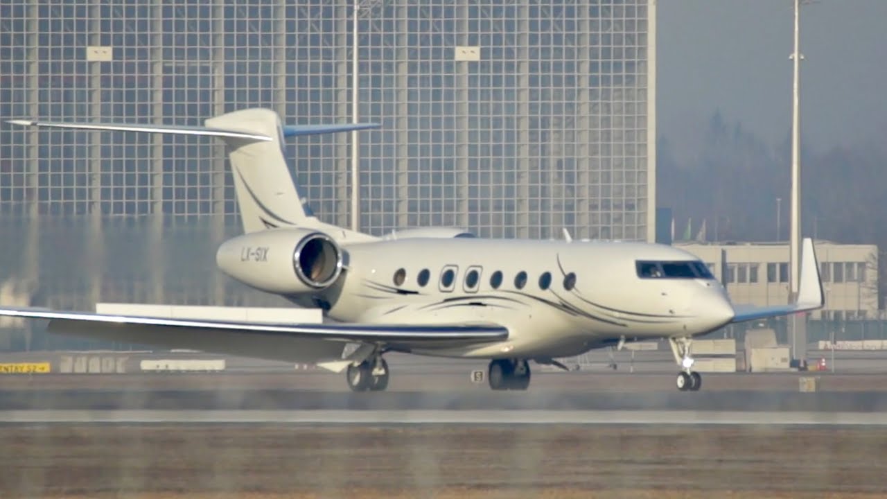 BizJet arrival Compilation at Munich Airport Private Jet Business Jet Gulfstream Dassault MUC EDDM