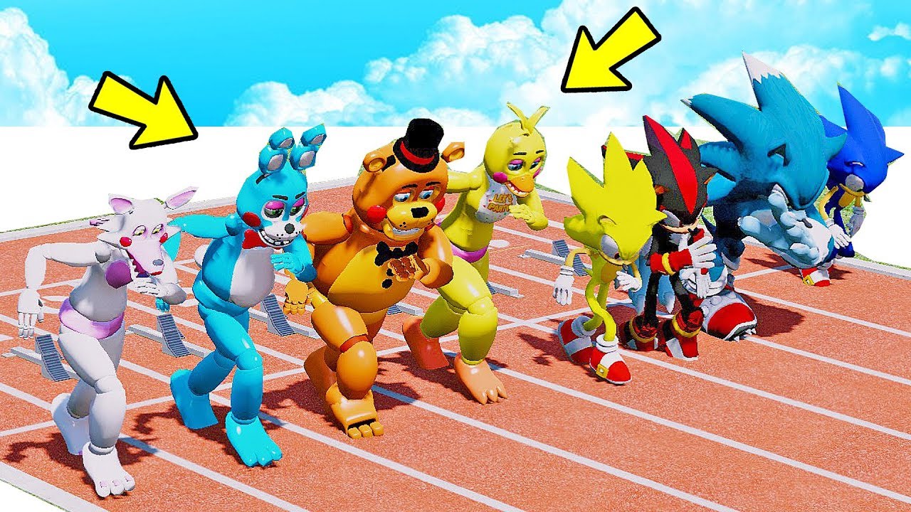 Animatronics vs  Sonic vs Supersonic vs Shadow vs Sonic Lobsomen | GTA V Five Nights at Freddy's|