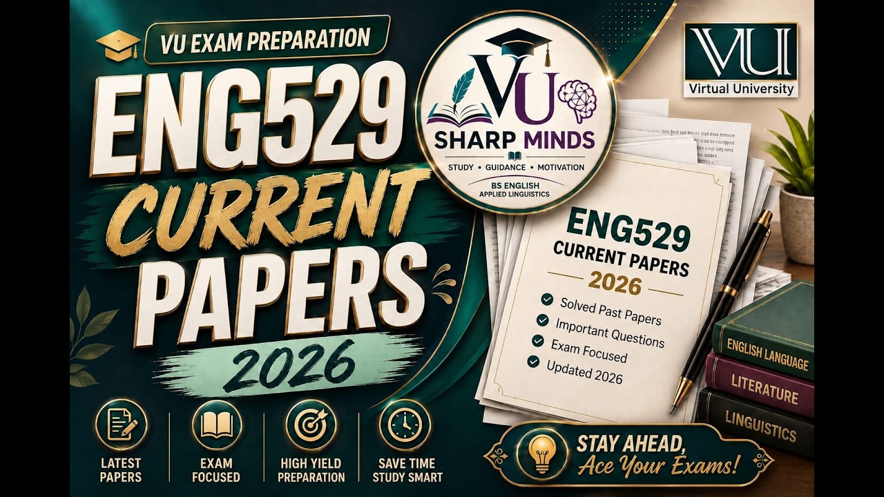 EN529 Final Term Current Papers 2026 | ENG529 Past Papers for final term