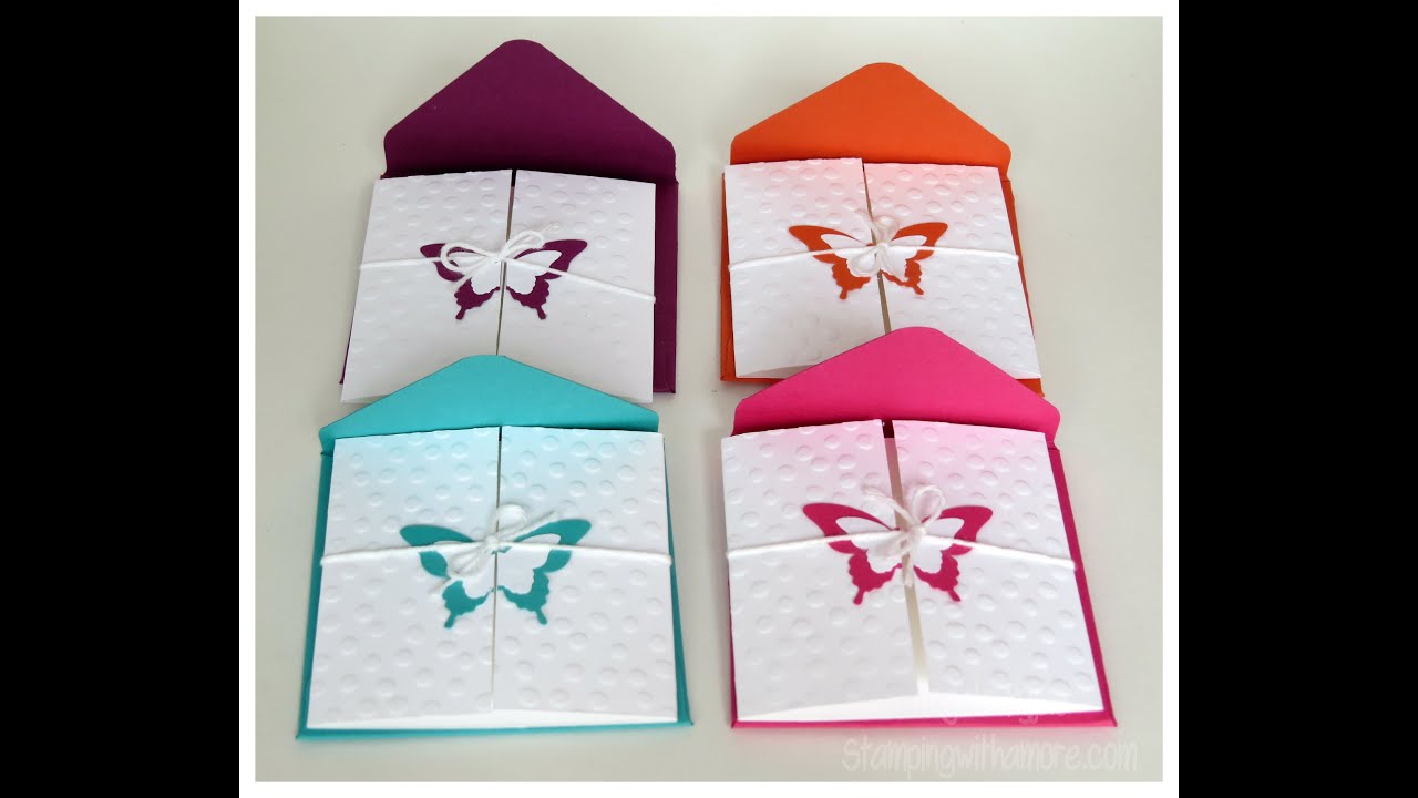 3 x 3 Elegant Butterfly Card Set