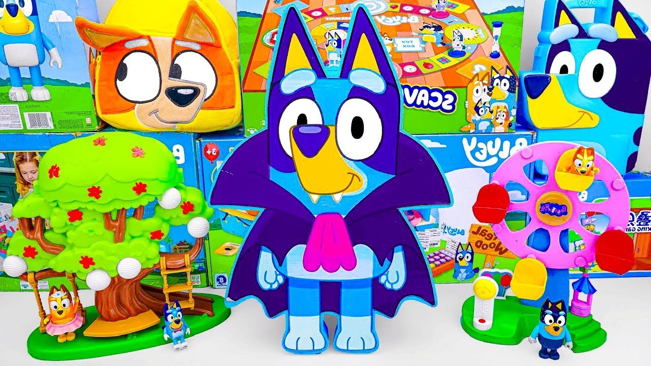 Bluey Toys Collection Unboxing Review 🐾 Mystery Bluey Halloween Vampire Box & Bluey Tree Playset