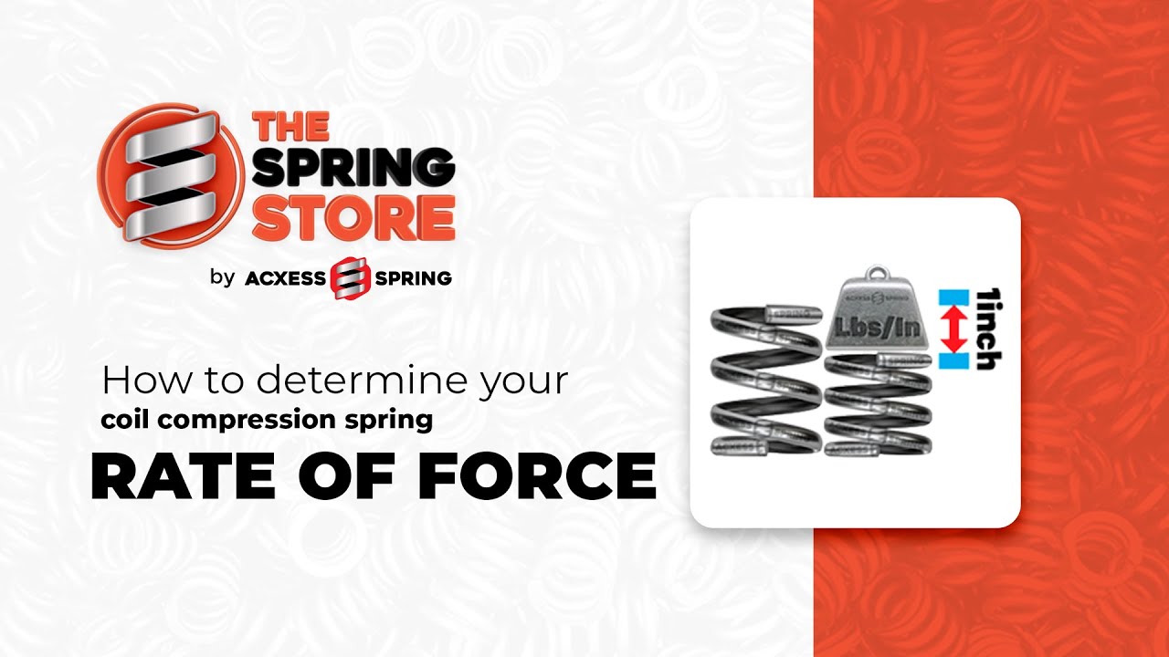 How to determine your coil compression springs rate of force