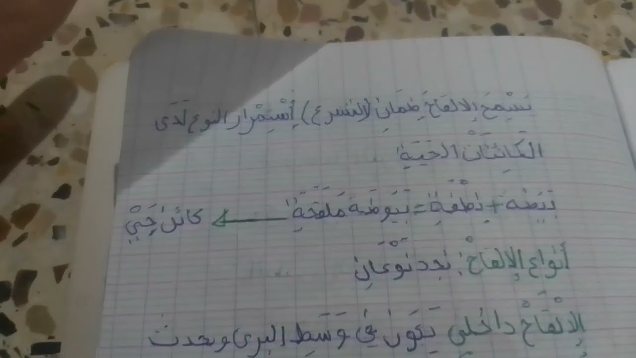 اختبار الفصل الثاني في ماده العلميه للسنه الخامسه ابتدائي