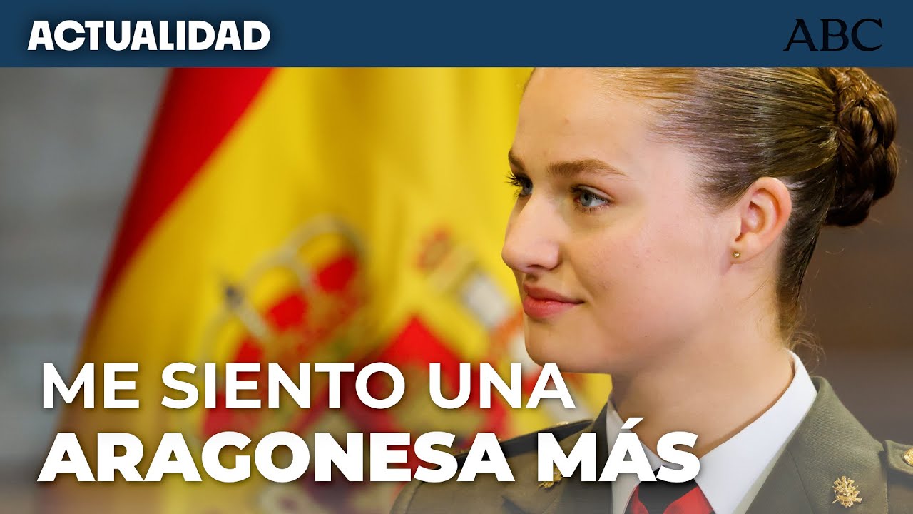 DISCURSO | La PRINCESA LEONOR se despide de ZARAGOZA al recibir la MEDALLA DE ARAGÓN