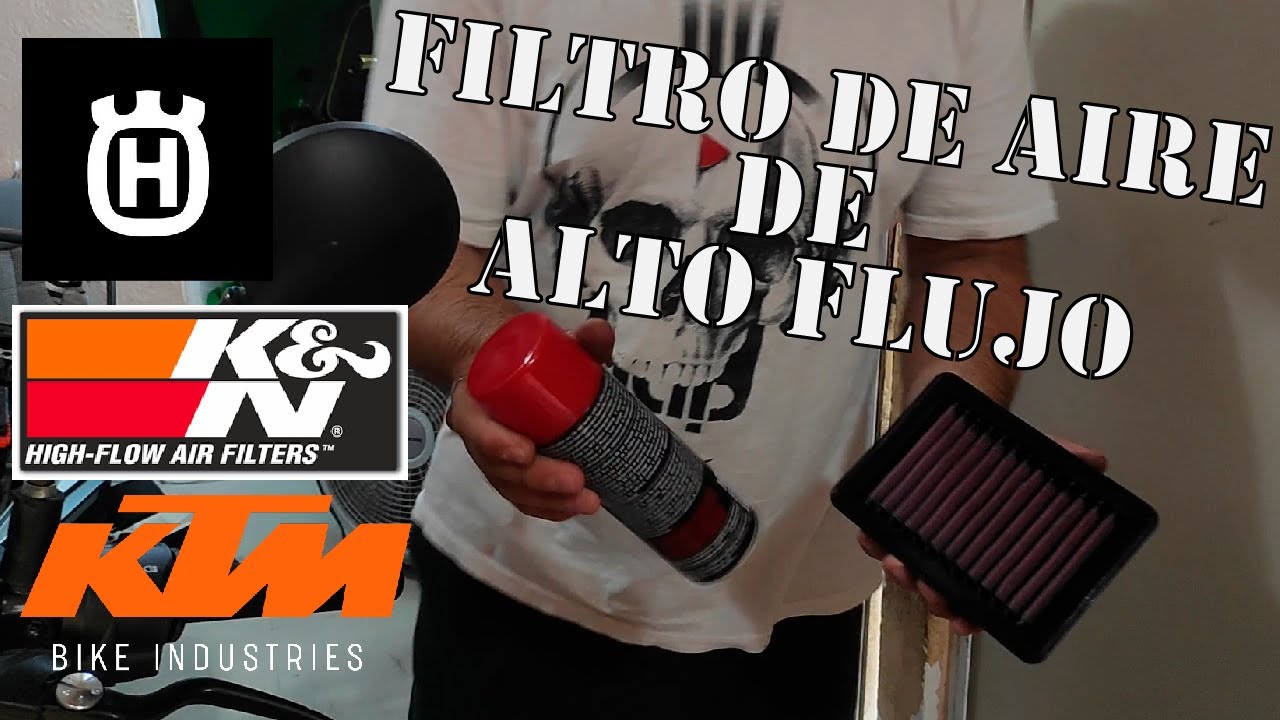 Filtro de aire de Alto Flujo K&N para moto (Svartpilen, Vitpilen, Duke 2017-2021) - C68 - T3