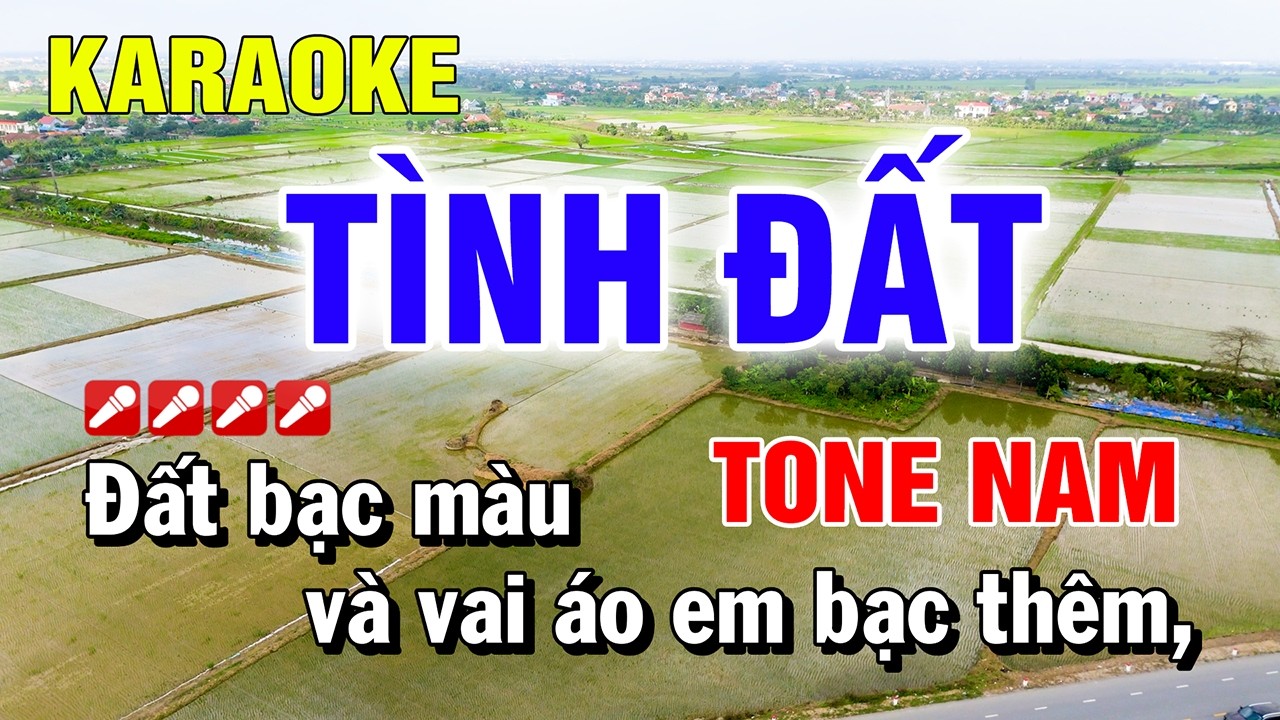 Tình Đất Karaoke Tone Nam Nhạc Sống Dễ Hát | Nguyễn Linh