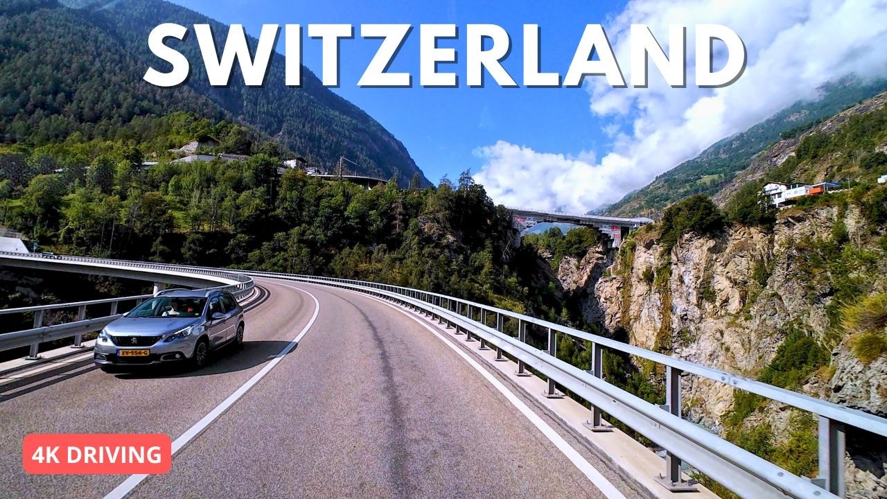 4K Road Trip Through Switzerland’s Alps: Brig to Täsch Journey