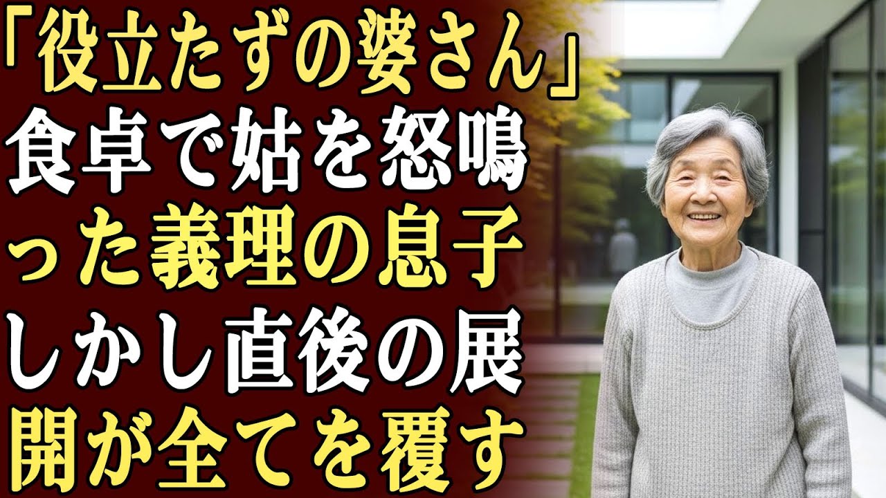 食事の席で、私はただ少しおかずを追加で食べたいと言っただけなのに、義理の息子は私を「役立たずの婆さん」と公然と侮辱し、怒鳴りつけた…。その直後、私は怒りを押し殺し、完璧な復讐計画を練り始めた！！