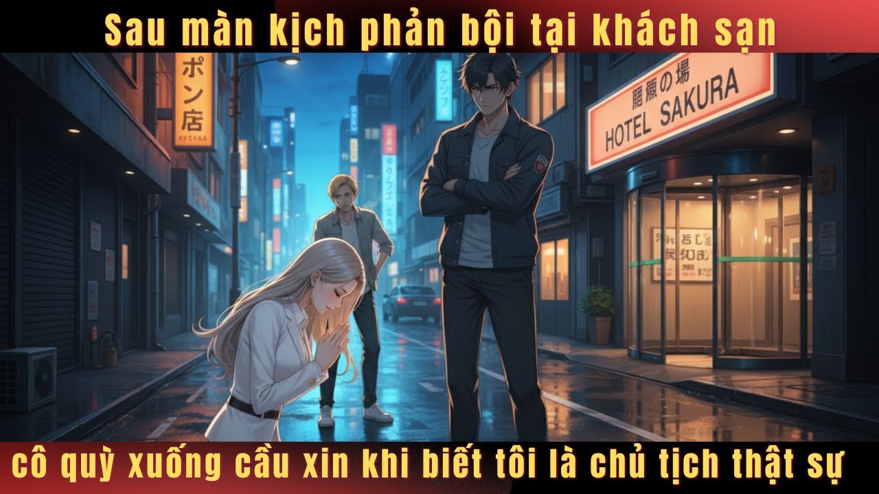 Sau màn kịch phản bội tại khách sạn, cô quỳ xuống cầu xin khi biết tôi là chủ tịch thật sự