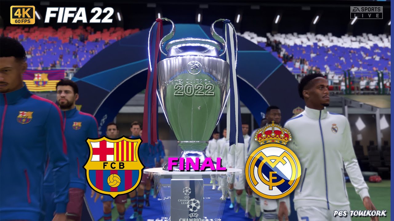 FIFA 22 - Barcelona vs Real Madrid | Final UCL 2022 El Clasico | PS4 Pro Gameplay [4K 60FPS]