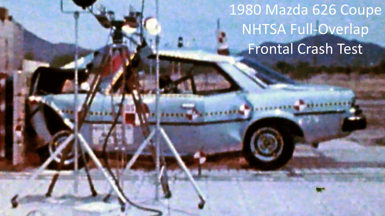 1979-1982 Mazda 626 Coupe NHTSA Full-Overlap Frontal Crash Test
