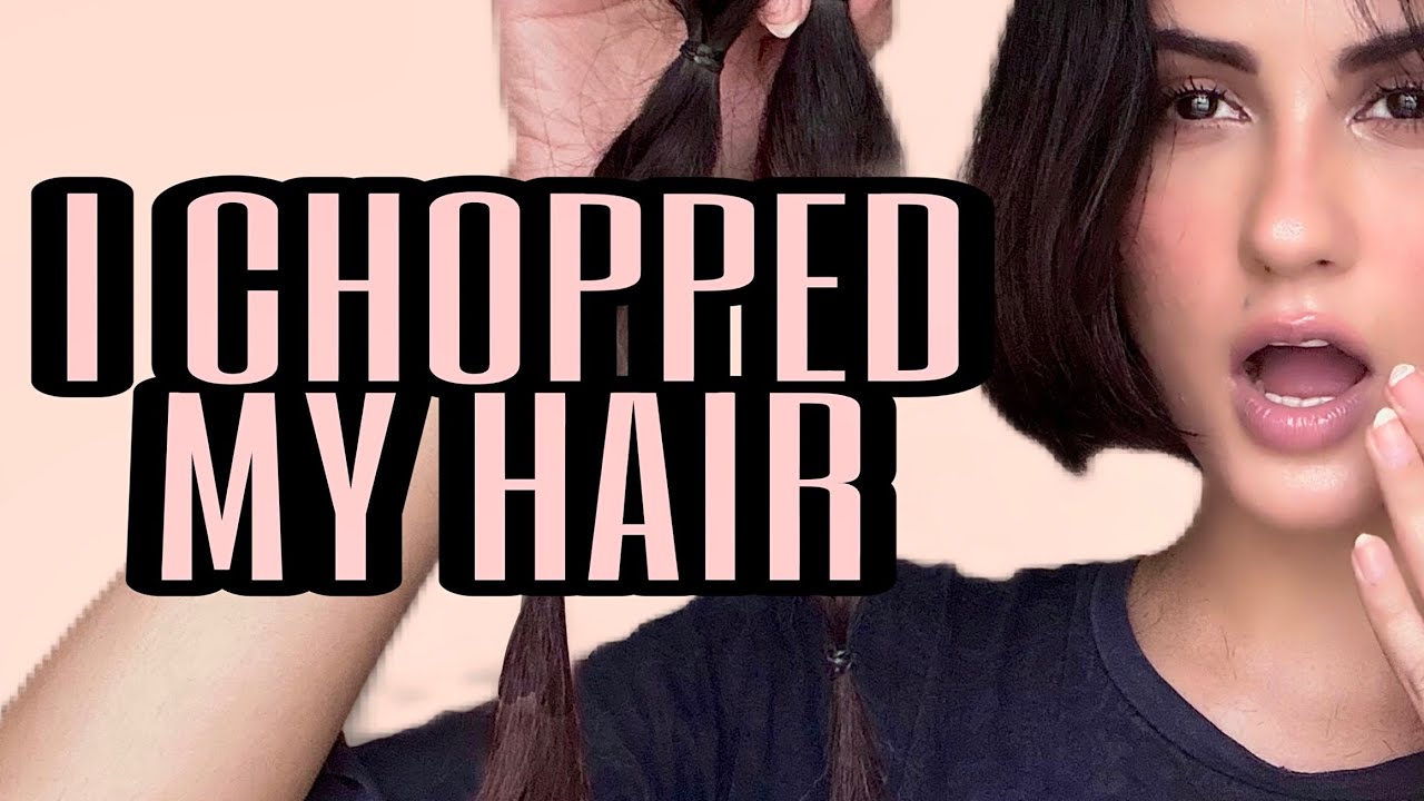 I cut my long hair SHORT by myself