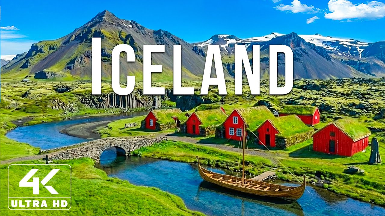 Iceland 4K | Flying Over Iceland – Epic Waterfalls, Glaciers & Volcanic Landscapes