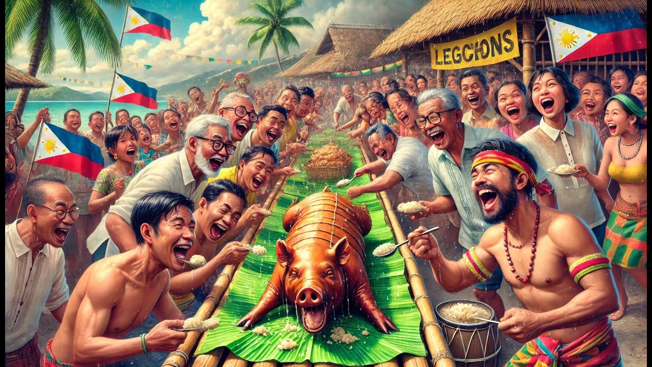 Epic Cebu Lechon Mukbang Challenge: Who Will Finish First? 🐖🔥 | Bisaya Food Feast!