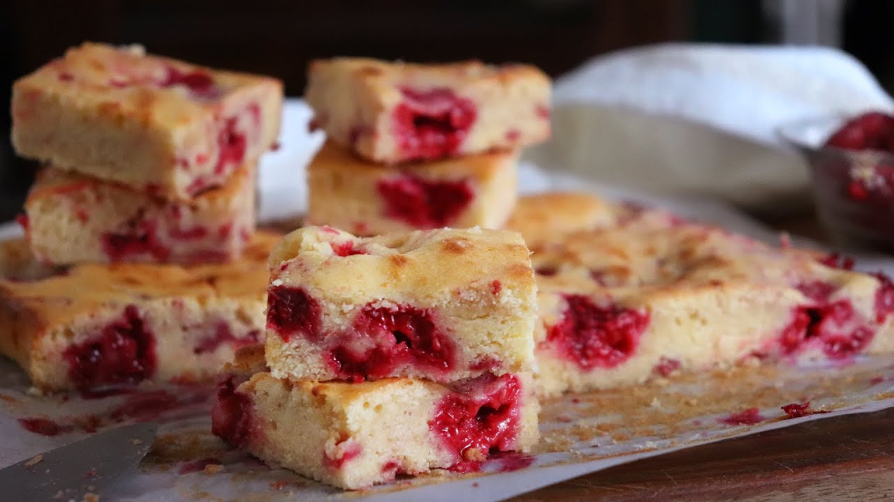 BLONDIES | Cómo hacer Blondies con FRAMBUESAS - CUKit!