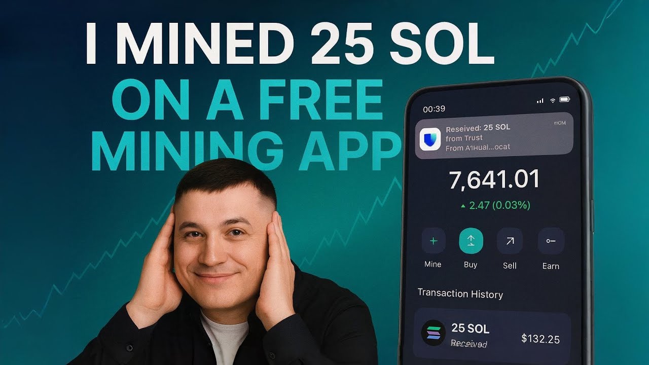 Я добыл 25 SOL в бесплатном приложении для майнинга.