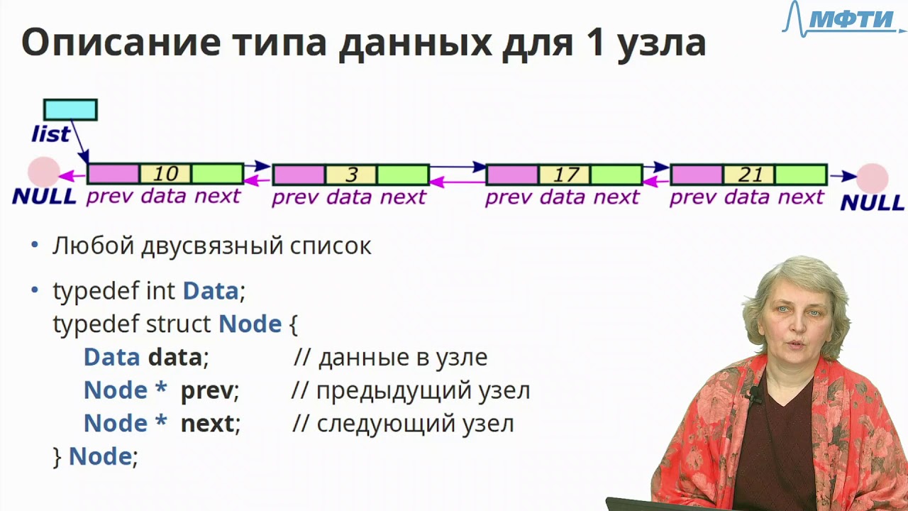 Дербышева Т.Н. Лекция 13-2-all. Двусвязный список, циклический с барьерным элементом. API.