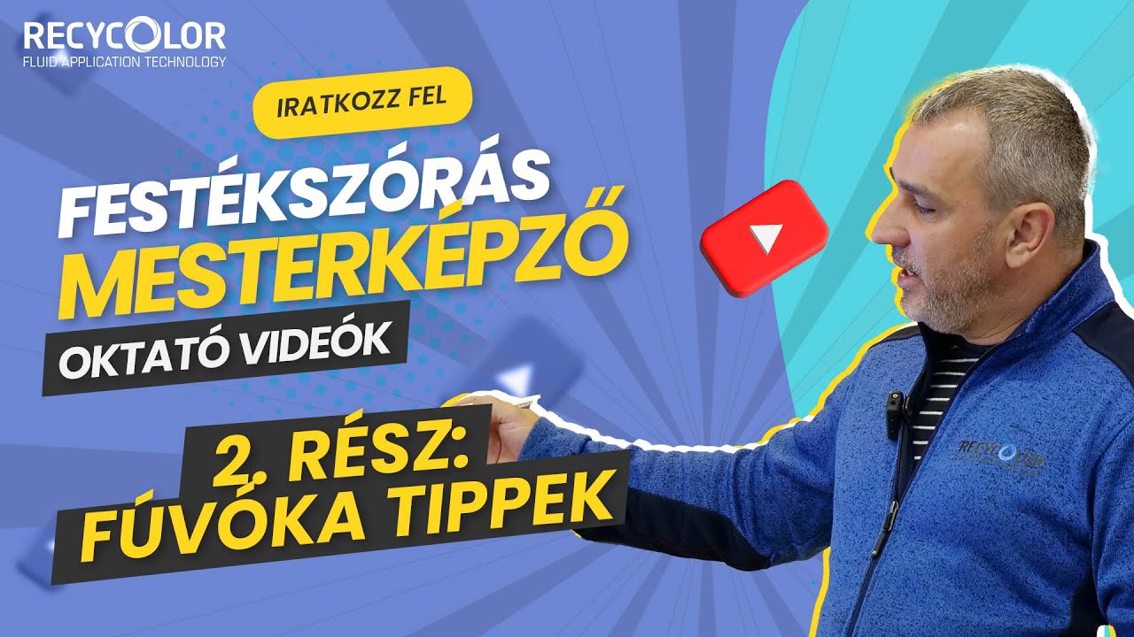 Fest&eacute;ksz&oacute;r&aacute;s mesterk&eacute;pző - 2. r&eacute;sz: F&uacute;v&oacute;ka tippek - Recycolor oktat&oacute; vide&oacute;k szakemberektől