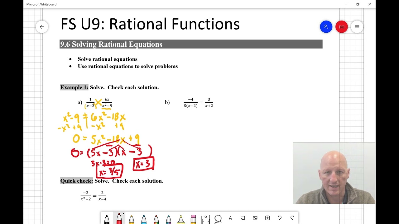 FS 9.6 - Solving Rational Equation that is a Proportion