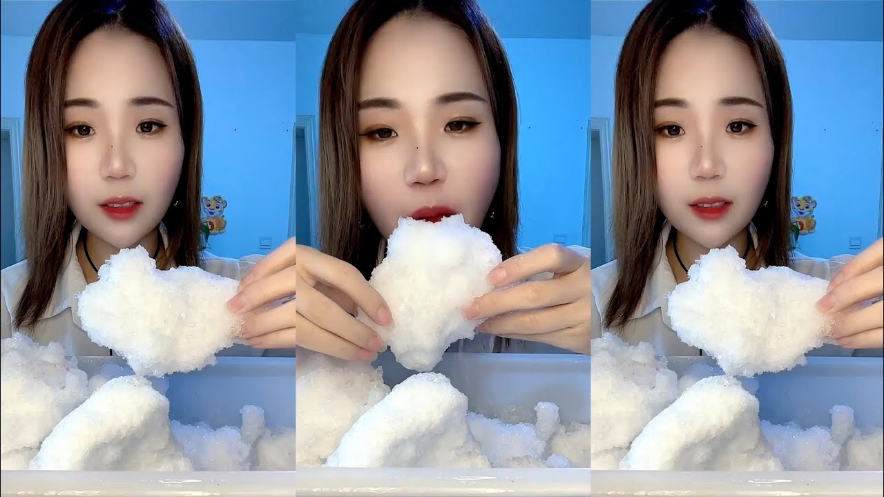 ASMR WHITE ICE EATING / ICE EATING