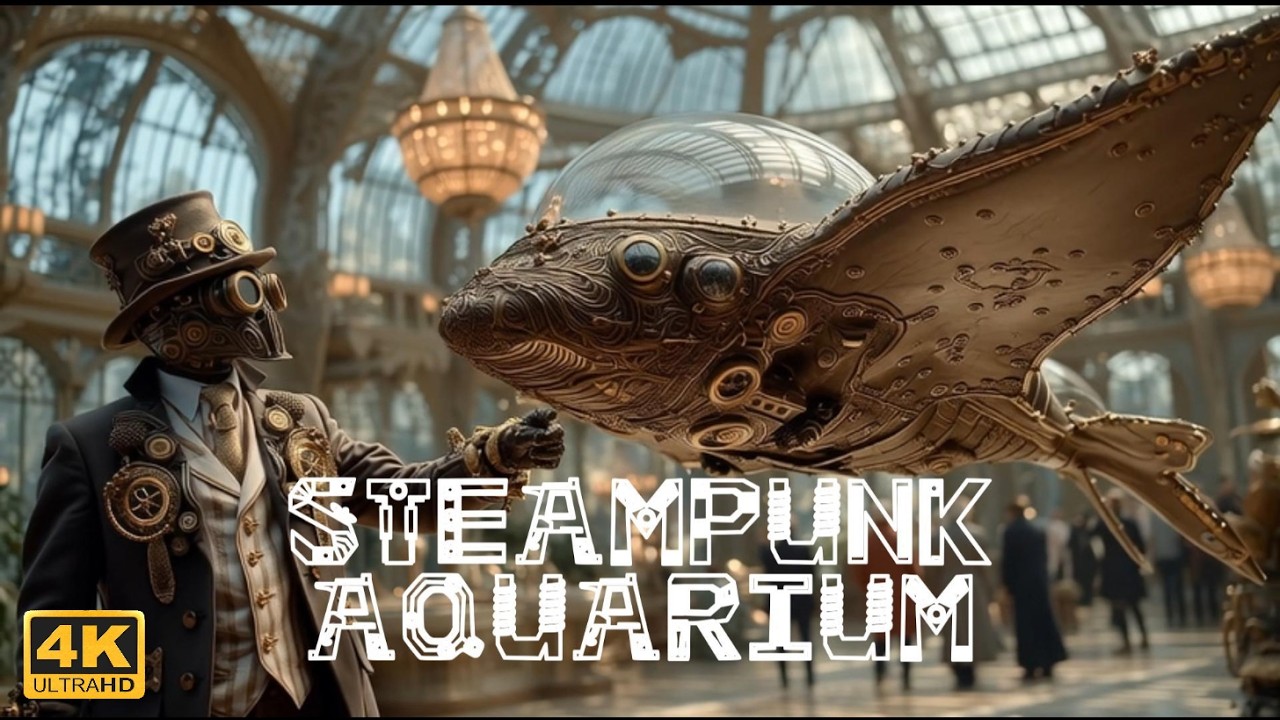 Love, Fashion + Robots: Steampunk Aquarium, 19th Century Victorian Retro Futuristic Sci-Fi, 4K