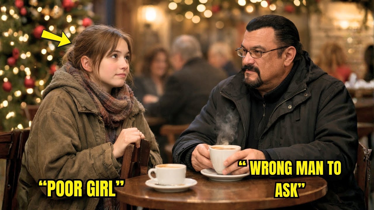 IS THIS SEAT ONLY FOR THE RICH?” — THE POOR GIRL ASKED STEVEN SEAGAL AT THE CHRISTMAS CAFÉ