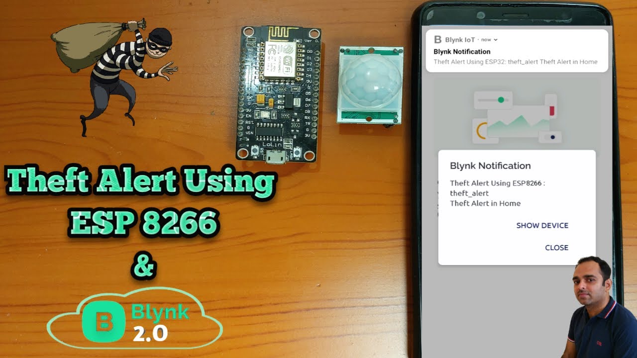 Уведомление о краже с помощью Blynk IOT | Уведомление Blynk 2.0 | ESP 8266 | Проекты IOT