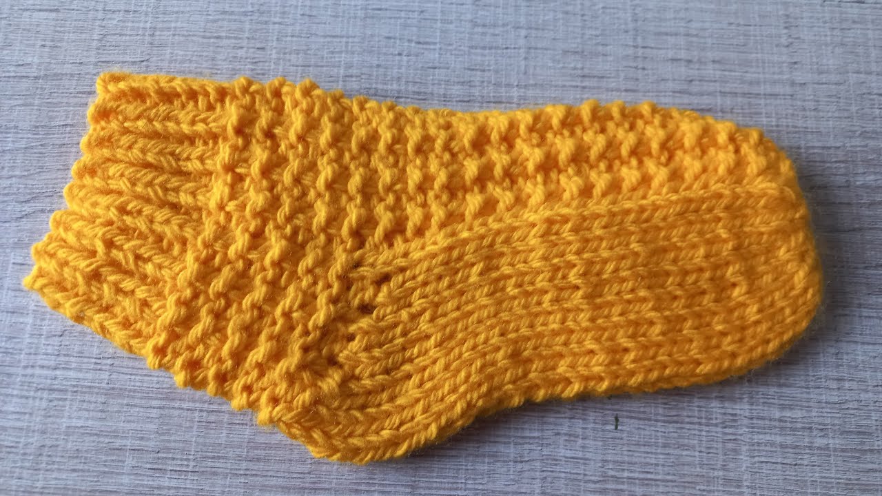 MEIA, infantil...com calcanhar....tricô...fácil 🧶🧶🪡🪡