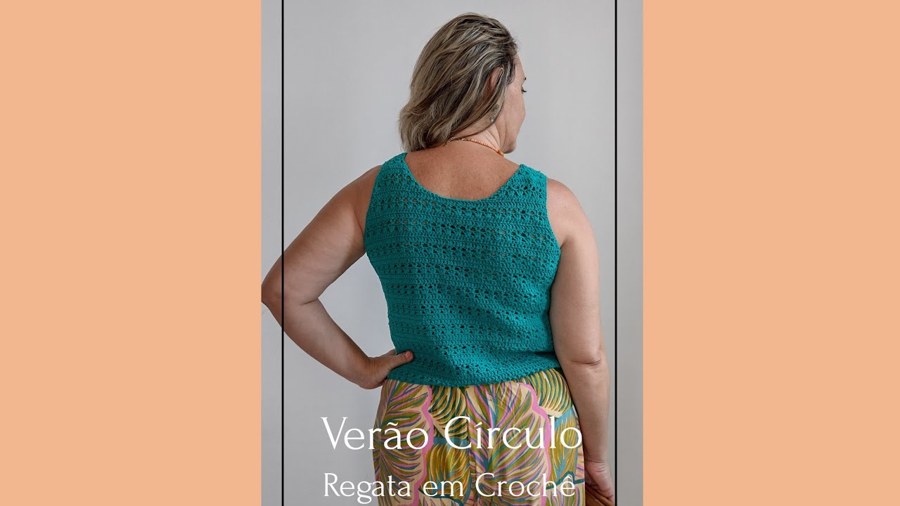 Regata em Croch&ecirc; -Fio Ver&atilde;o C&Iacute;RCULO  #blusasfemininas #regata #croche