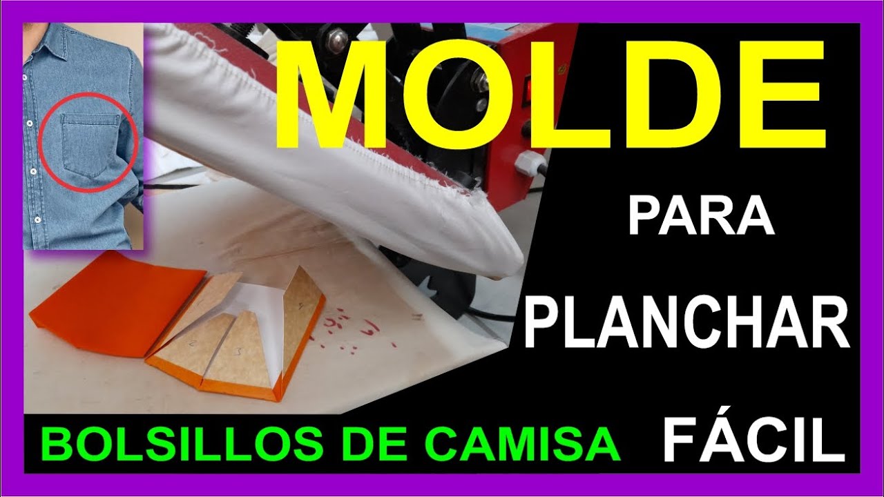 📌MOLDE PARA PLANCHAR BOLSILLOS DE CAMISA 👕 confeccion de camisa✅