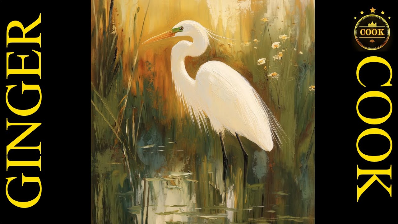 You Won't Regret Painting this  Golden Marsh Egret - Art Anyone Can Create in Acrylics