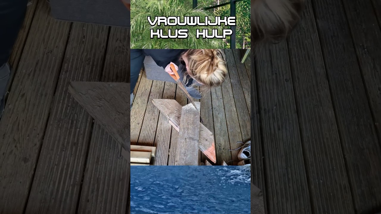 Vrouwlijke klus hulp #klussen #veranda #tuininspiratie #grappig