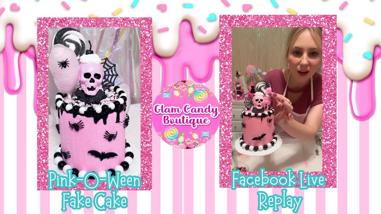 Facebook Live Replay - Pink Halloween Cake Fake Bake