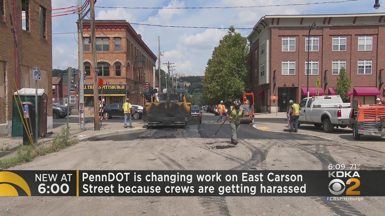 PennDOT changing work hours on East Carson Street because crews are being harassed