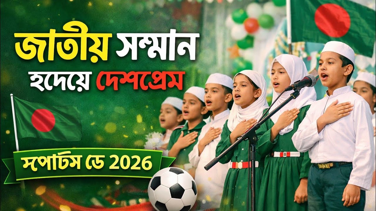 FCA ইসলামিক সায়েন্স একাডেমী স্পোর্টস ডে | জাতীয় সংগীত পরিবেশনা 🇧🇩