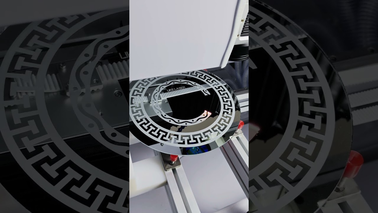 LED Mirror Laser Engraving Machine glass mirror laser engraving equipment  for glass solution