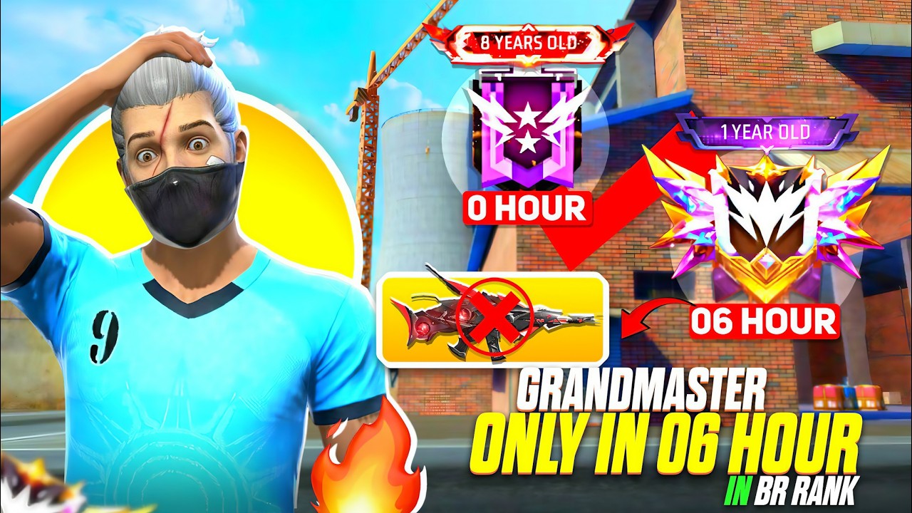 Is it Possible To Achieve Grandmaster in Just 6 Hours ? 🤔  Without Gun Skin ?! 😵‍💫
