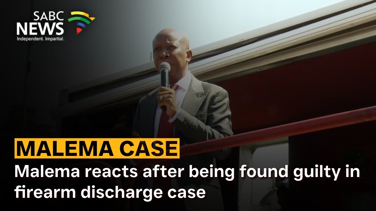 Malema reacts after being found guilty in firearm discharge case