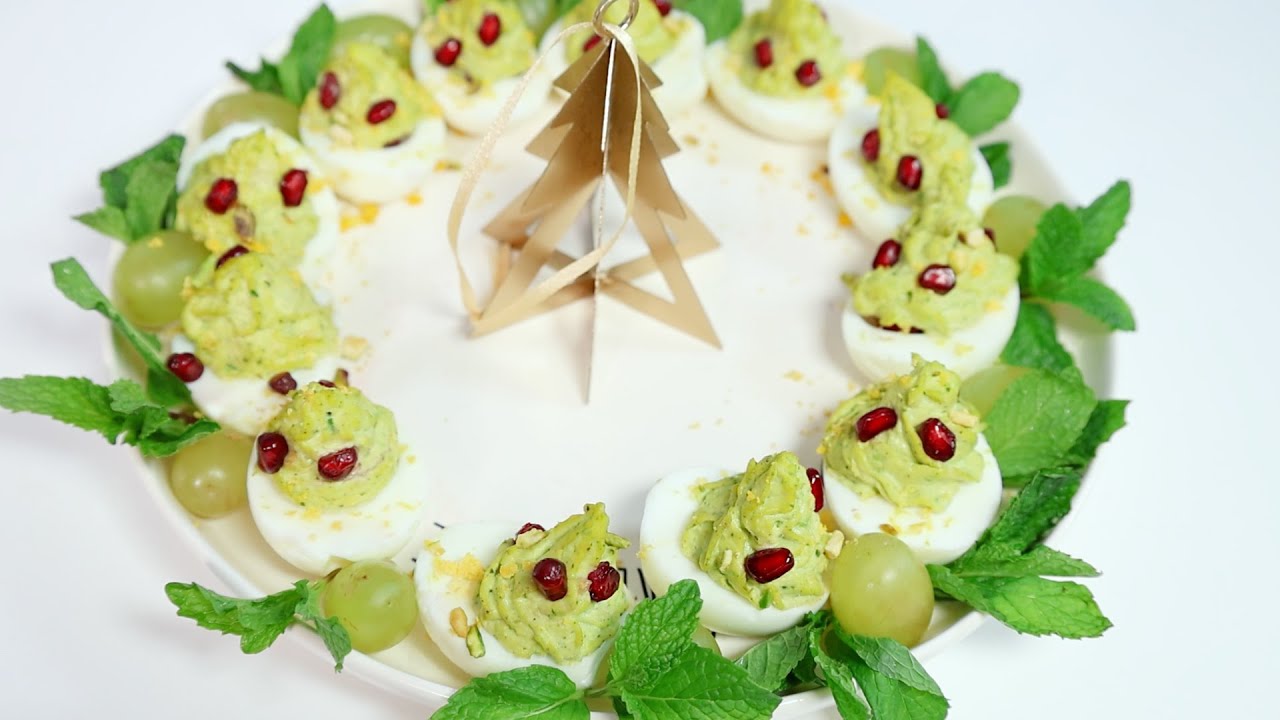 5-Minute Christmas Appetizer: Pea & Mint Christmas EGG TREE 🎄