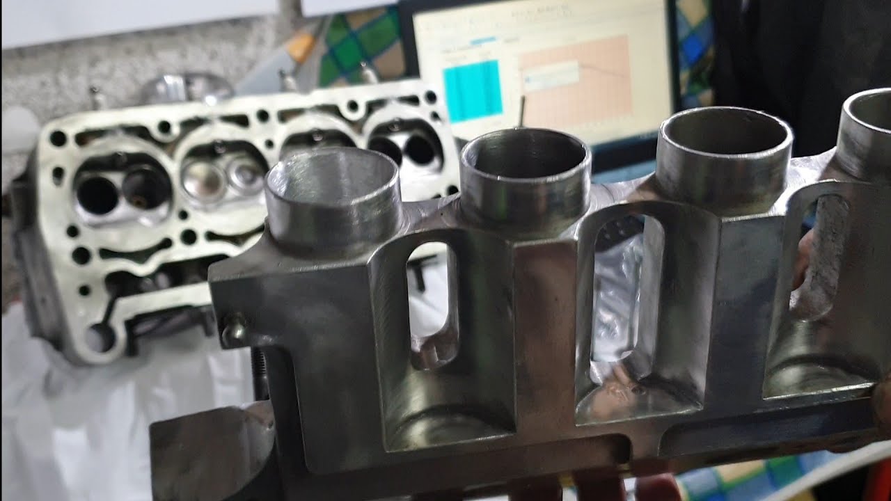 A112 Abarth - 3° parte. Testata modificata  sdoppiata  al banco flussaggio.Elaborazione fai da te.