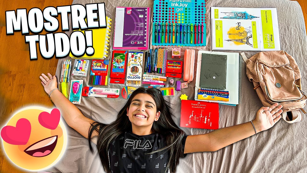 MEU MATERIAL ESCOLAR 2024. MOSTREI TUDO! 😱