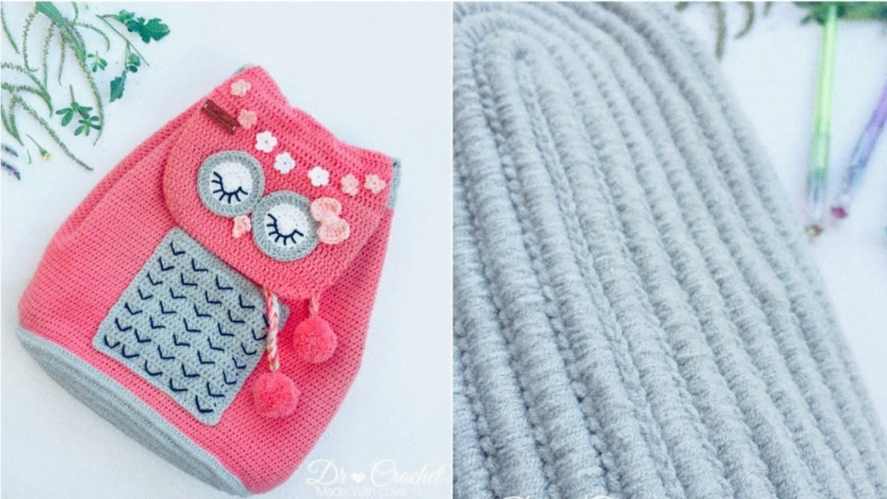كروشيه شنطة البومة | الجزء الأول : القاعدة البيضاوية على حبل -  Owl Backpack p1 : bag base