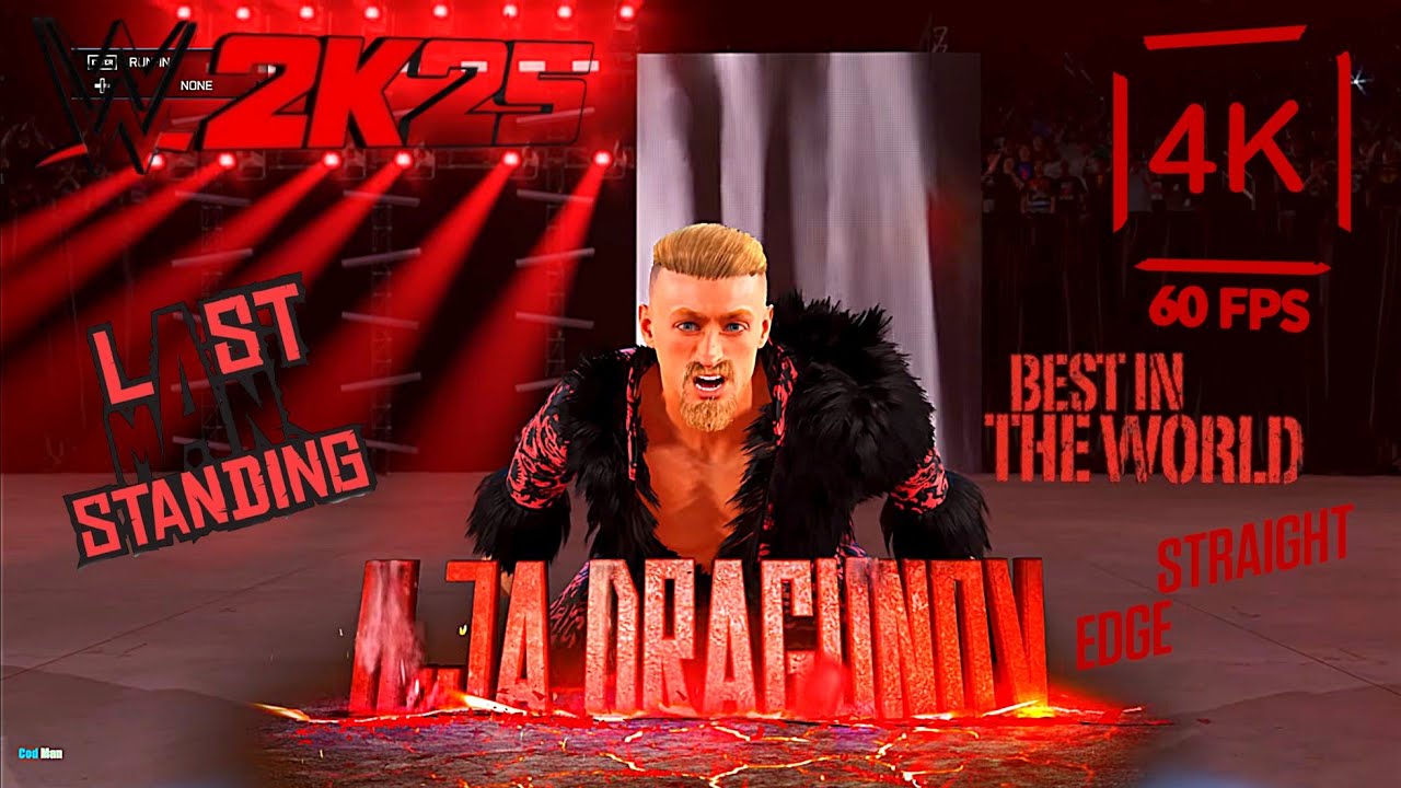 Wwe 2K25 Cm Punk vs Ilja Dragunov | Last Man Standing | Wwe Championship | 4k60Fps | ⭐⭐⭐