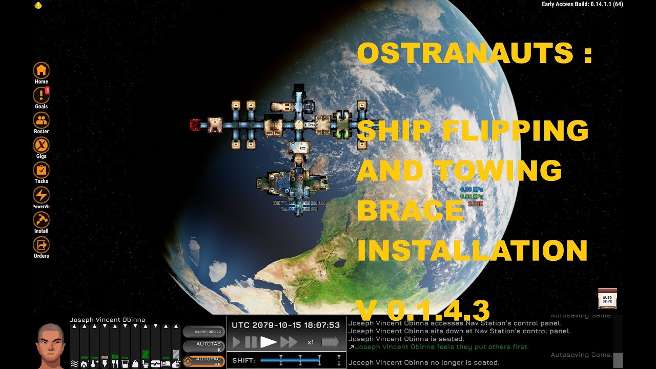 Ostranauts : Ship flipping and towing brace installation.