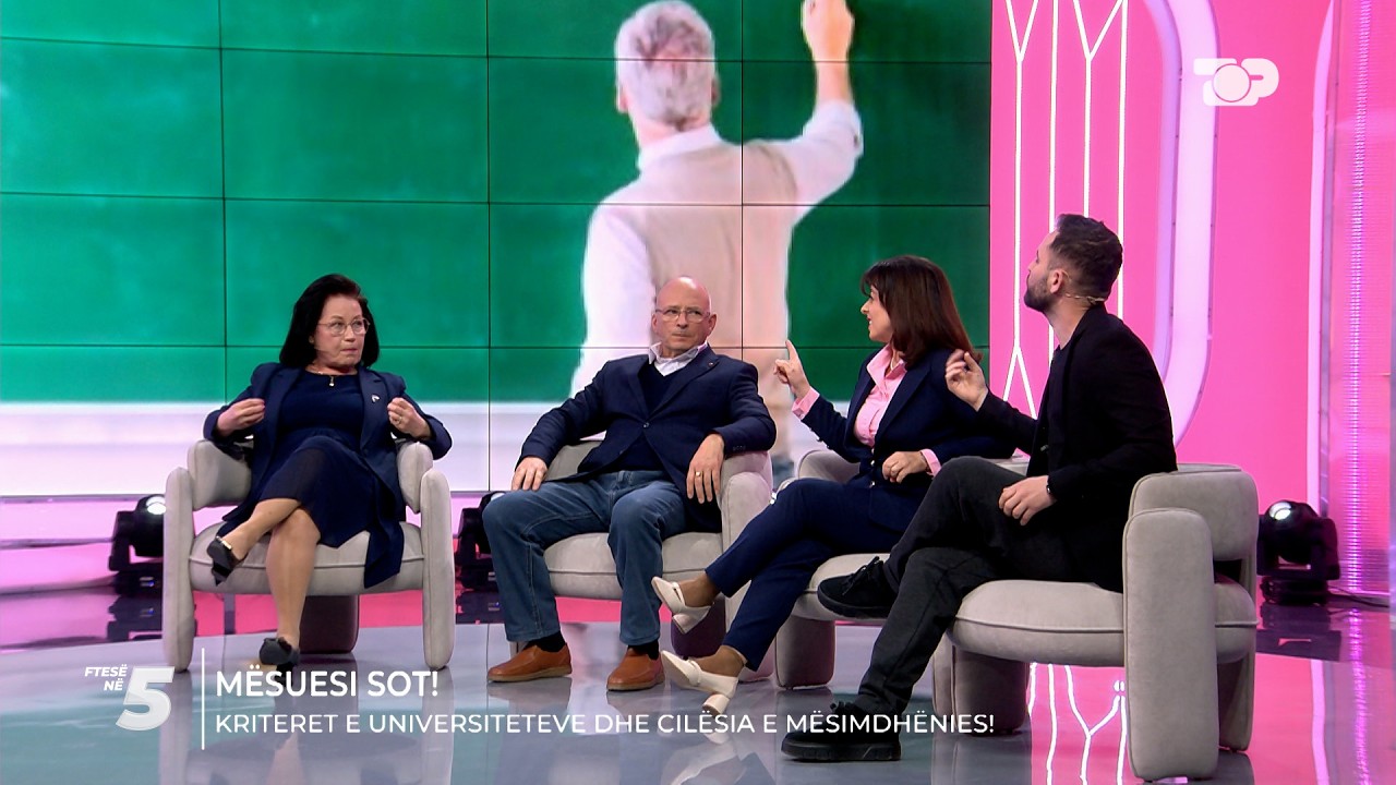 “O ti dëgjo këtu…” Përplasen dy pedagoget në studio - Ftesë në 5