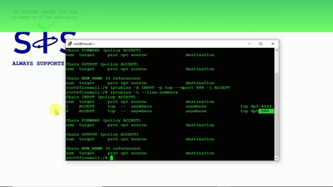 iptables basic commands  - free ride
