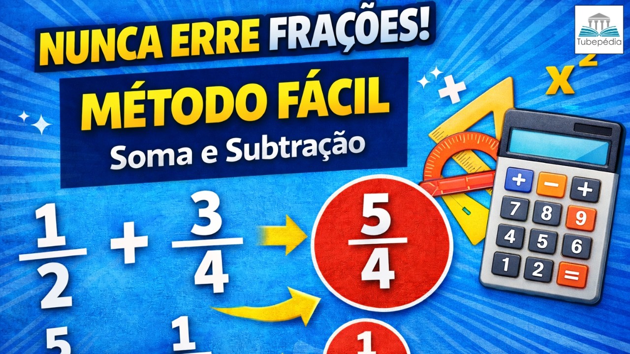 MÉTODO FÁCIL de somar e subtrair FRAÇÕES
