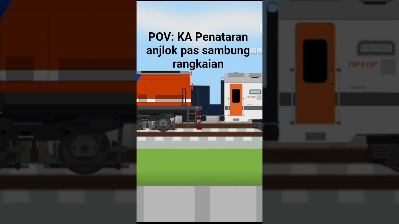 KA Penataran anjlok pas sambung rangkaian #kapenataran #lokomotifcc201 #lokomotifrnb #kinemaster