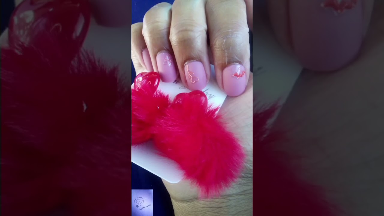 3D Valentine Hearts Press On/Decal Nail Design & Valentines Jewelry(earrings and bracelet)