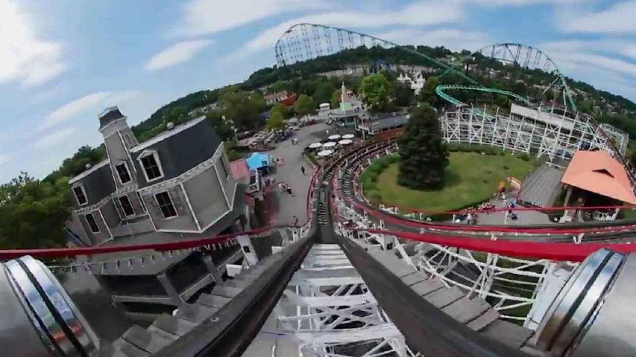 Kennywood Thunderbolt 360 POV video